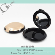 Привлекательная & современные раунда компактный порошок дело с зеркало АГ-ES1066, AGPM косметической упаковки, Эмблема цветов